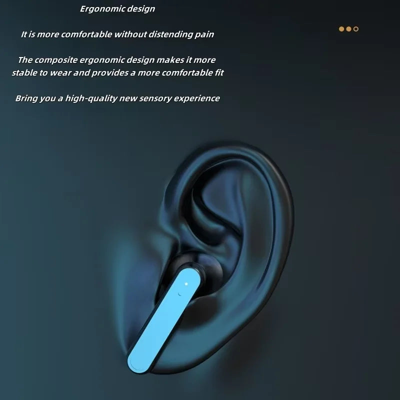 Wireless Bluetooth earbud with ergonomic in-ear design