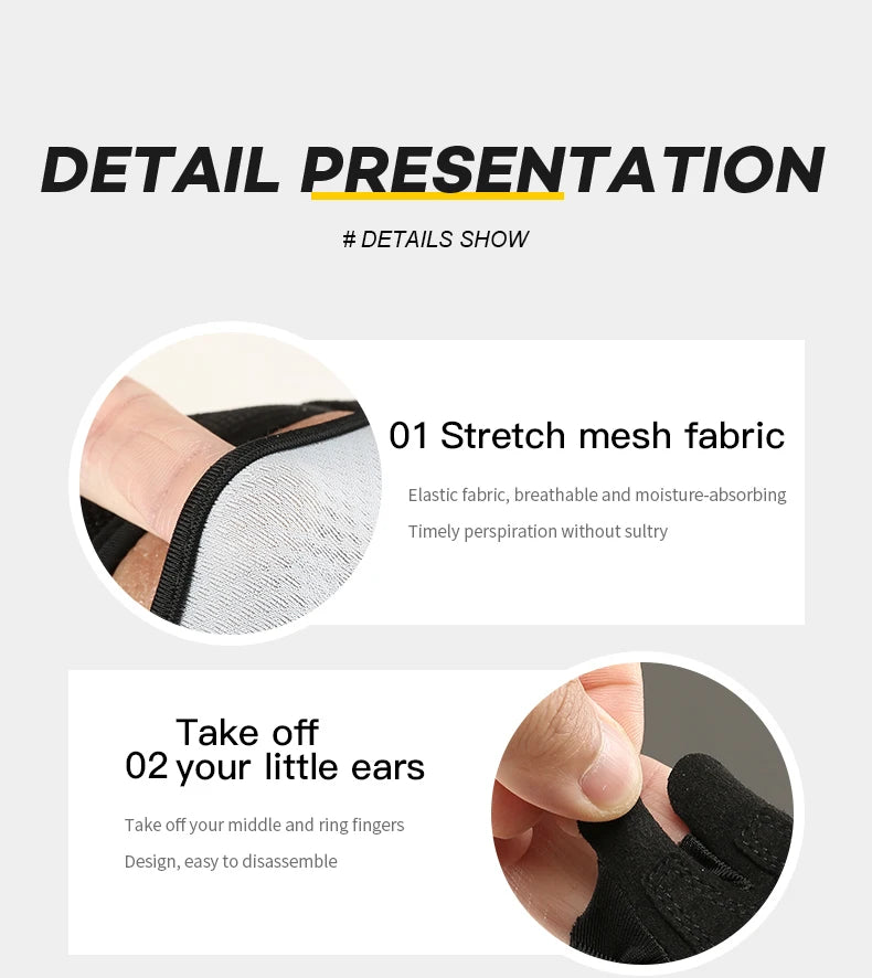 Half-Finger Sport Gloves - Breathable Anti-Slip for Gym, Cycling & Fitness