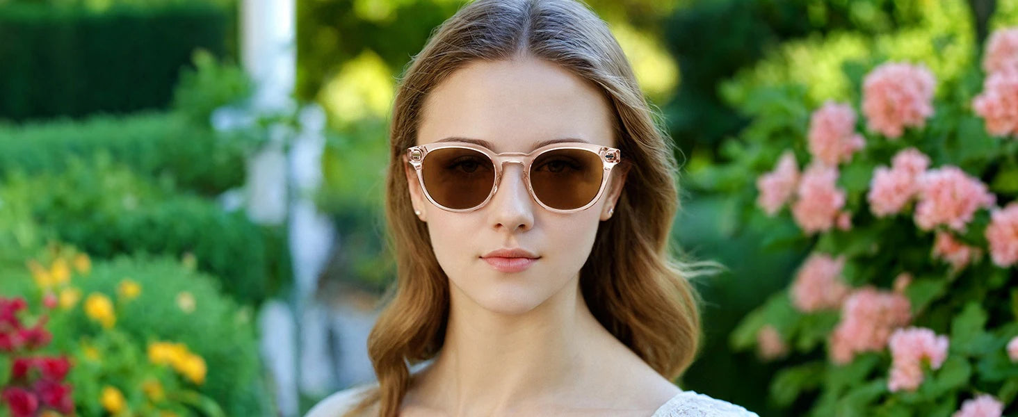 ZENOTTIC Round Polarized Sunglasses - Eco-Friendly Acetate Retro UV400 Protection