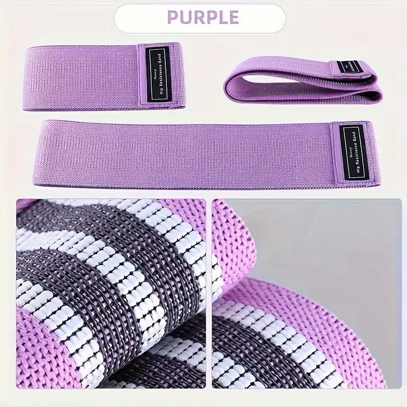 3 Piece Set Pilates Yoga Elastic Resistance Bands Set for Full Body Workout
