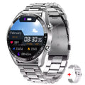 Ola Esporte Smart Watch with 1.5-inch round display, silver stainless-steel band and extra strap