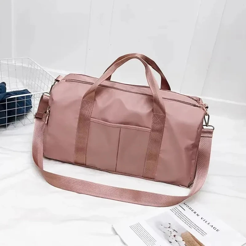 Outdoor Waterproof Nylon Sports Gym Bag with shoe Compartment
