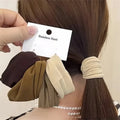 4-Piece Solid Wide Hair Band Scrunchies - Thickened Ponytail Holders for Women