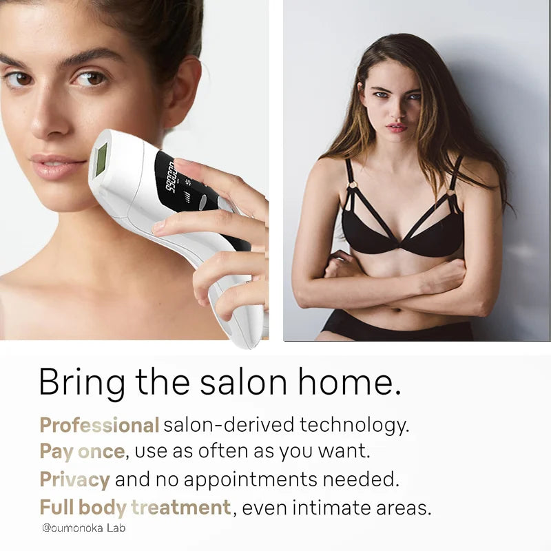 IPL Hair Removal Device - 999,999 Flashes Permanent Hair Removal Full Body Treatment