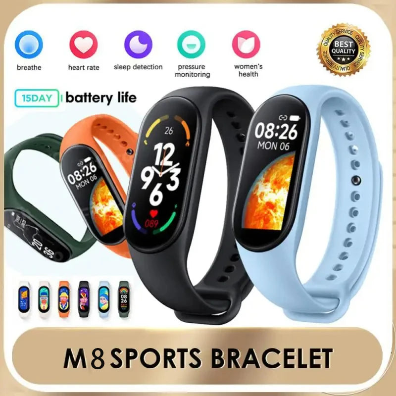 Smart Fitness Band - 1.14" AMOLED Display with 30-Day Battery & Health Tracking