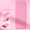 Foldable TPE Yoga Mat Cedar & Moore, pink, 61x183 cm, portable non-slip travel and gym mat