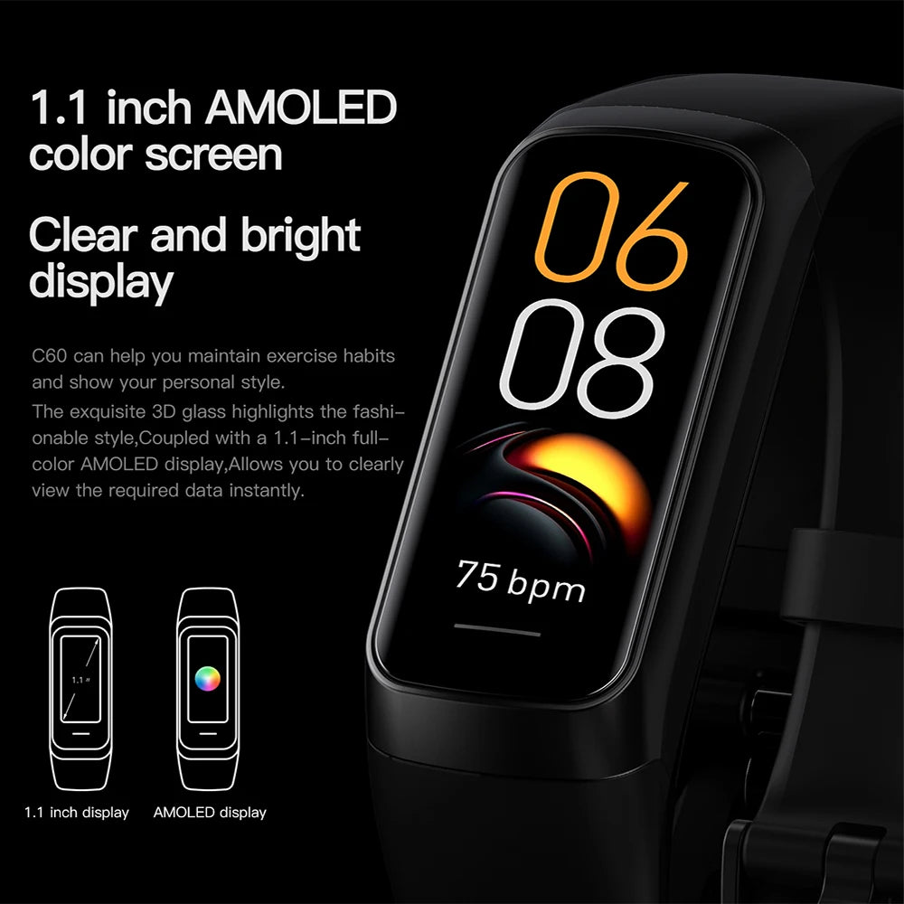 AMOLED Display Fitness Tracking Sports Watch