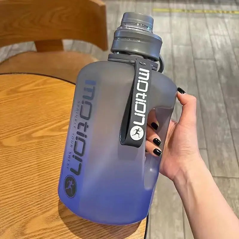 2.4L Sports Water Bottle with Straw - Extra Large Fitness Tracker Bottle with Measurement Scale