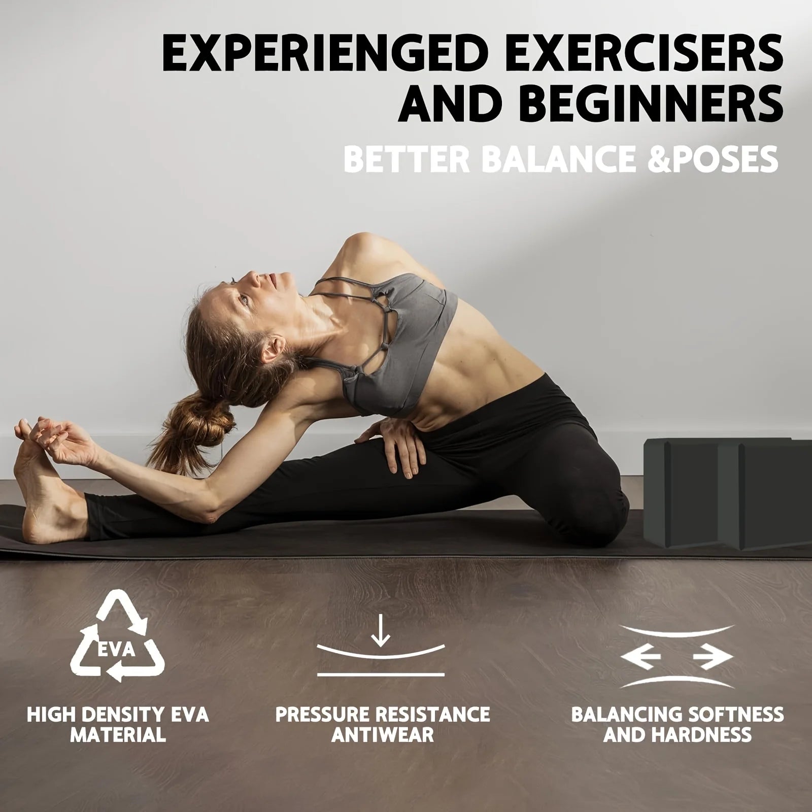 Set of 2 Yoga Blocks - Made from High-Density Foam