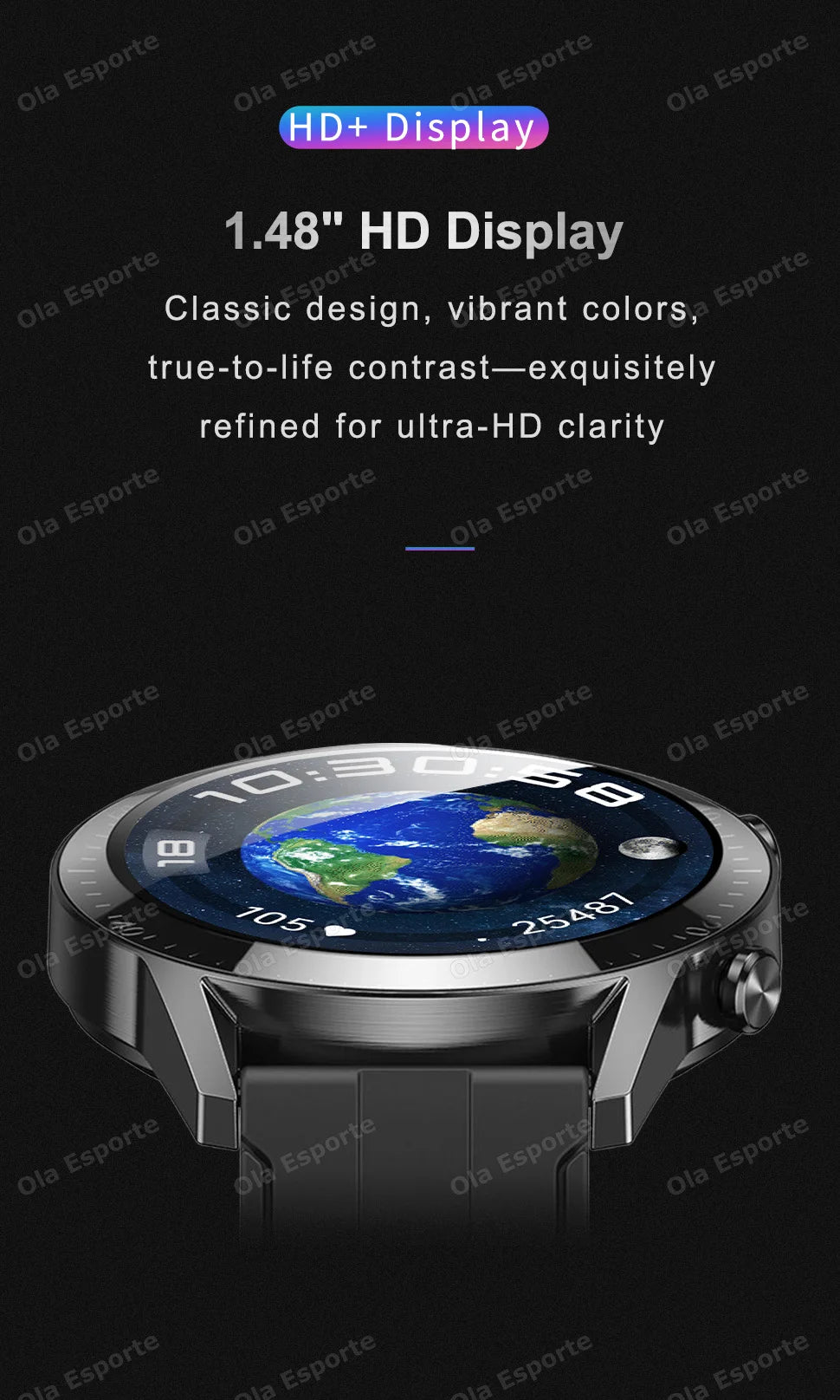Ola Esporte Smart Watch - 1.5" HD Round Display with Bluetooth Calling & GPS Tracking