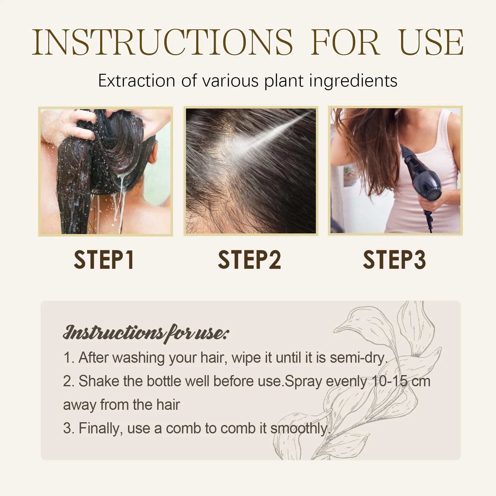 EELHOE Keratin Protein Hair Serum Spray - Molecular Repair Treatment for Damaged Hair