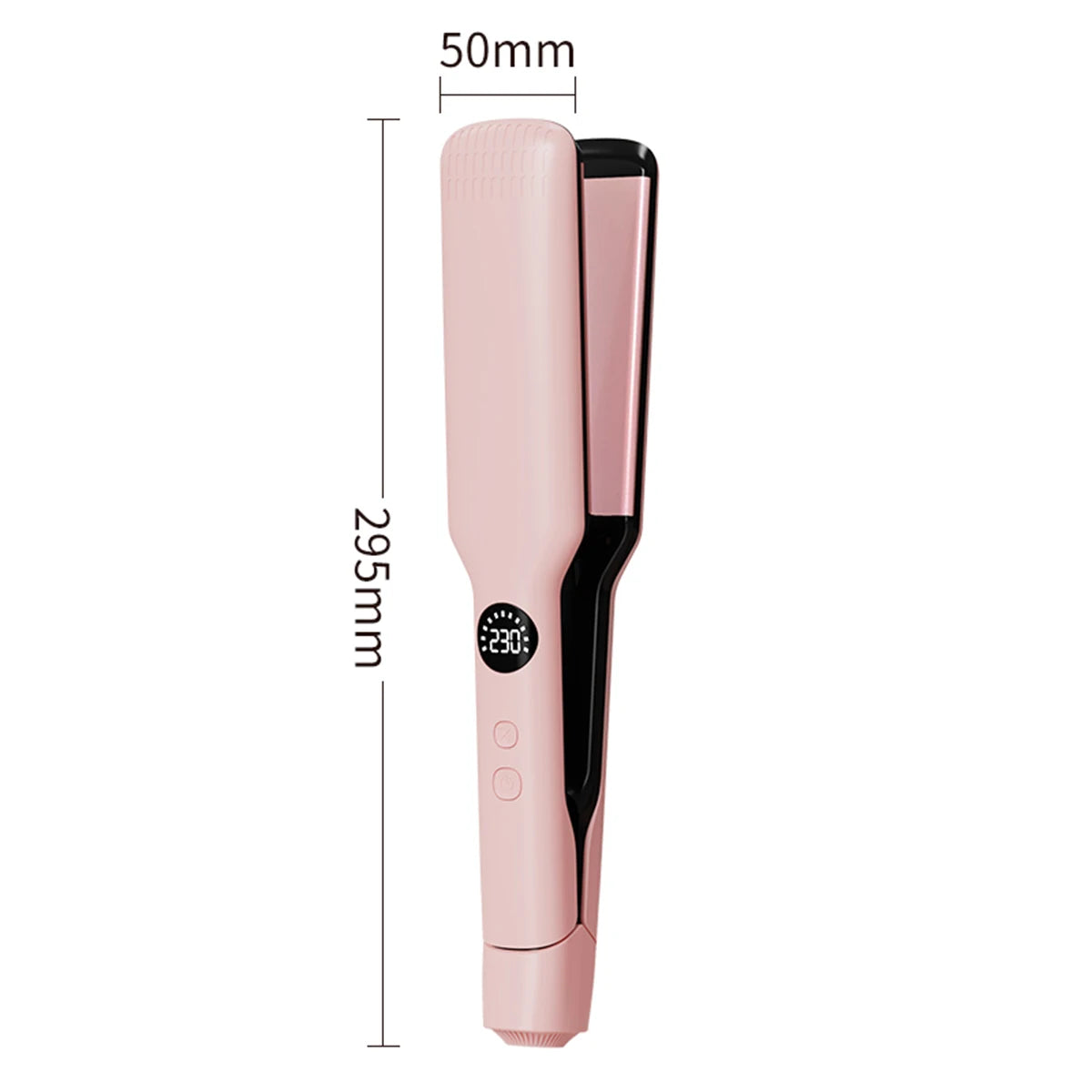 Professional Hair Straightener - Coated Wide Plates with 60W Fast Heating & PTC Technology