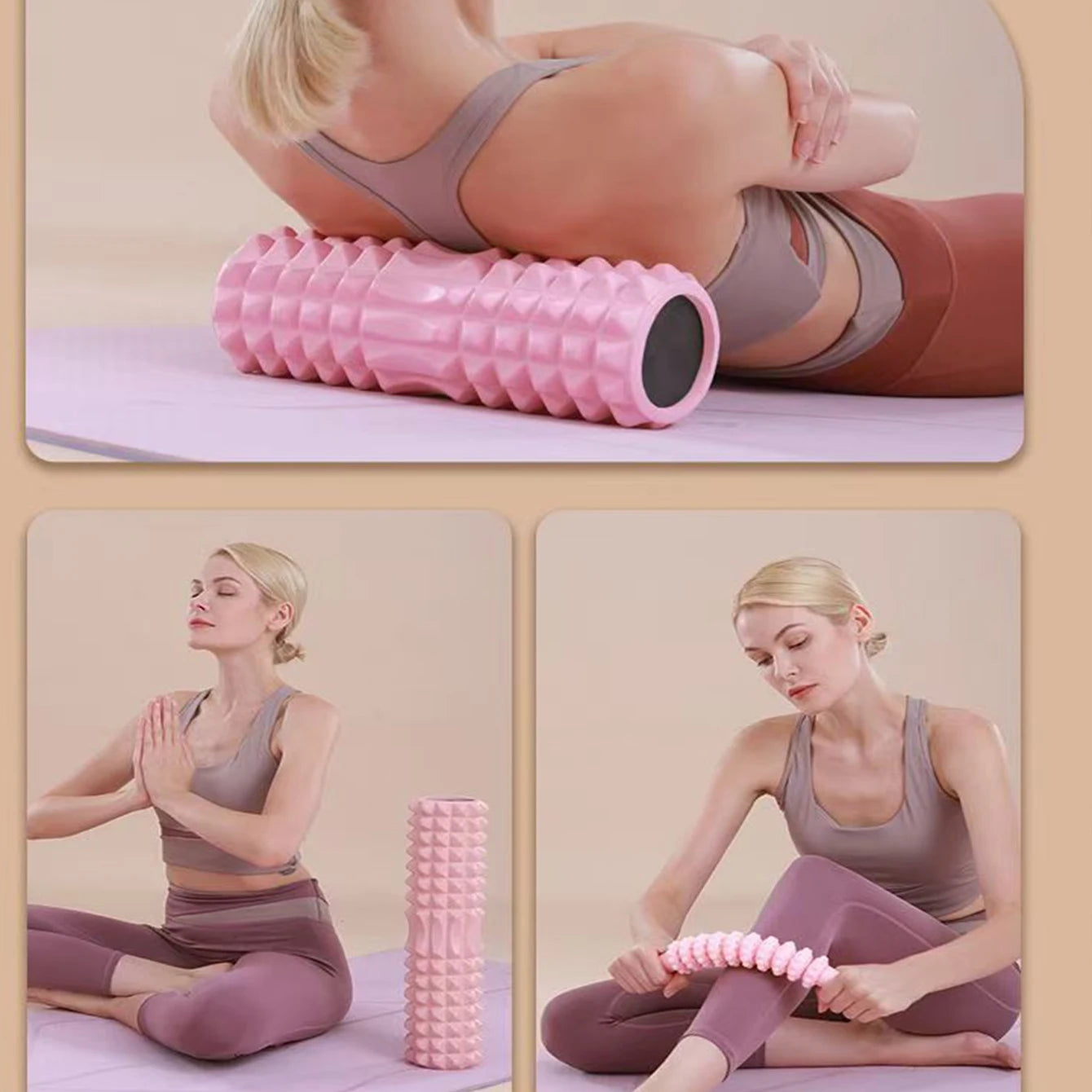 Crescent Solid Foam Axis Yoga Post - Fitness Roller