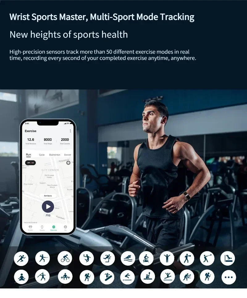 Smart Health Fitness Tracker Bracelet - 24/7 Heart Rate, Blood Pressure & Sleep Monitor