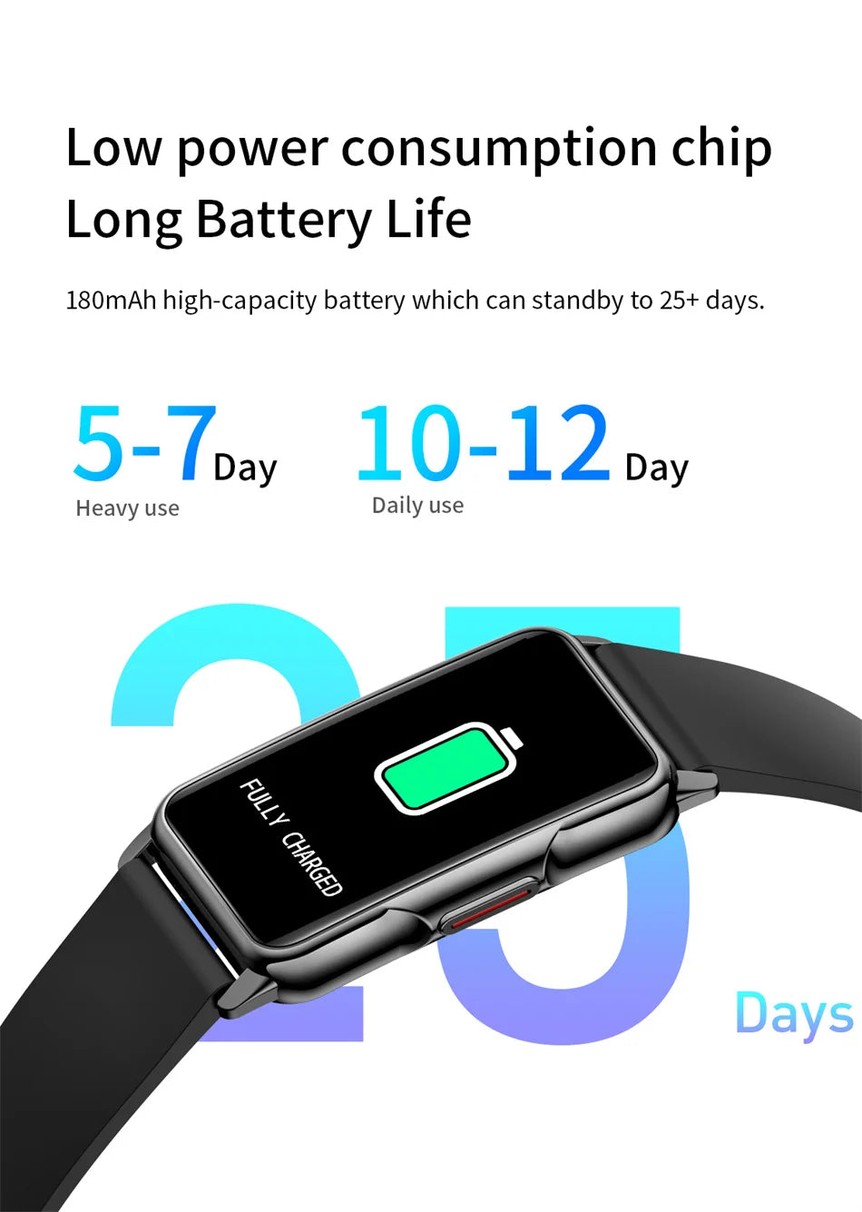 Android & IOS Smartwatch Heart Rate Monitoring Waterproof 20+Sport Modes