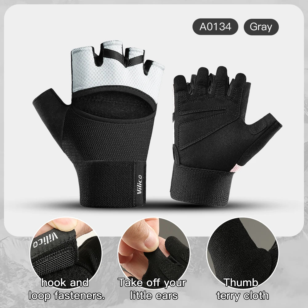 Half-Finger Sport Gloves - Breathable Anti-Slip for Gym, Cycling & Fitness