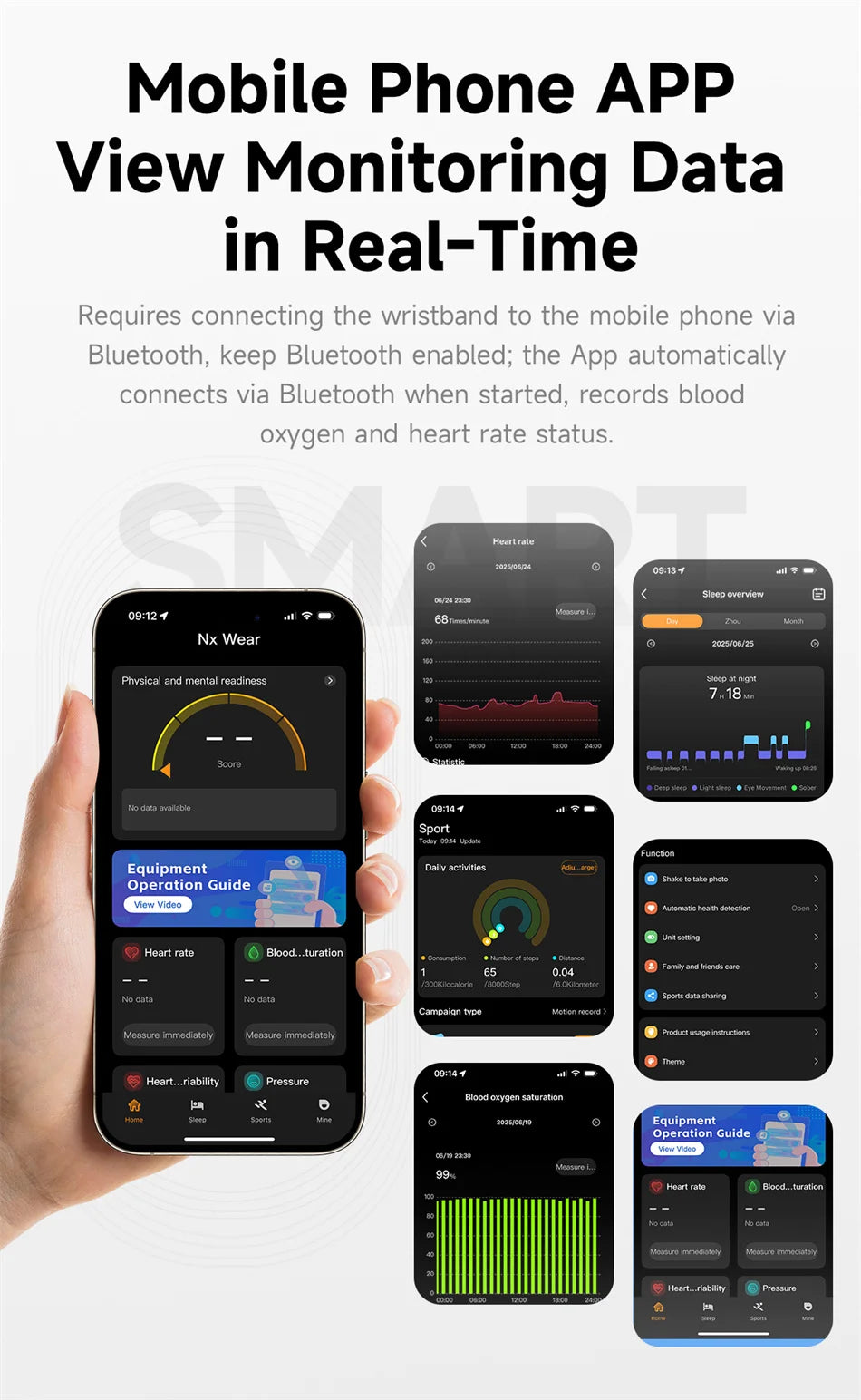 Black fitness tracker bracelet with perforated band and rectangular display