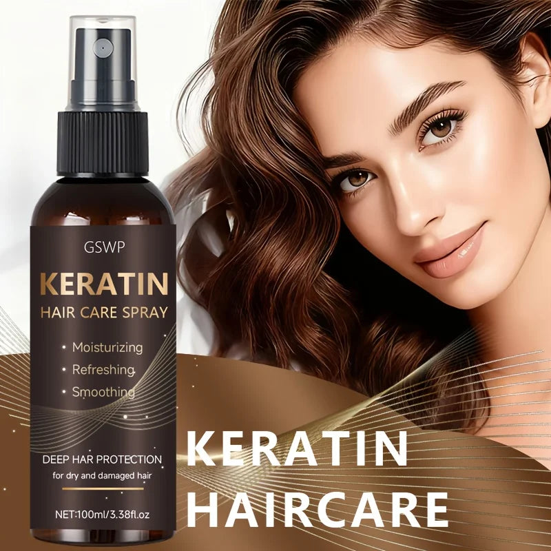 GSWP Keratin Hair Spray with Castor Oil & Argan Oil - Lightweight Moisture Treatment