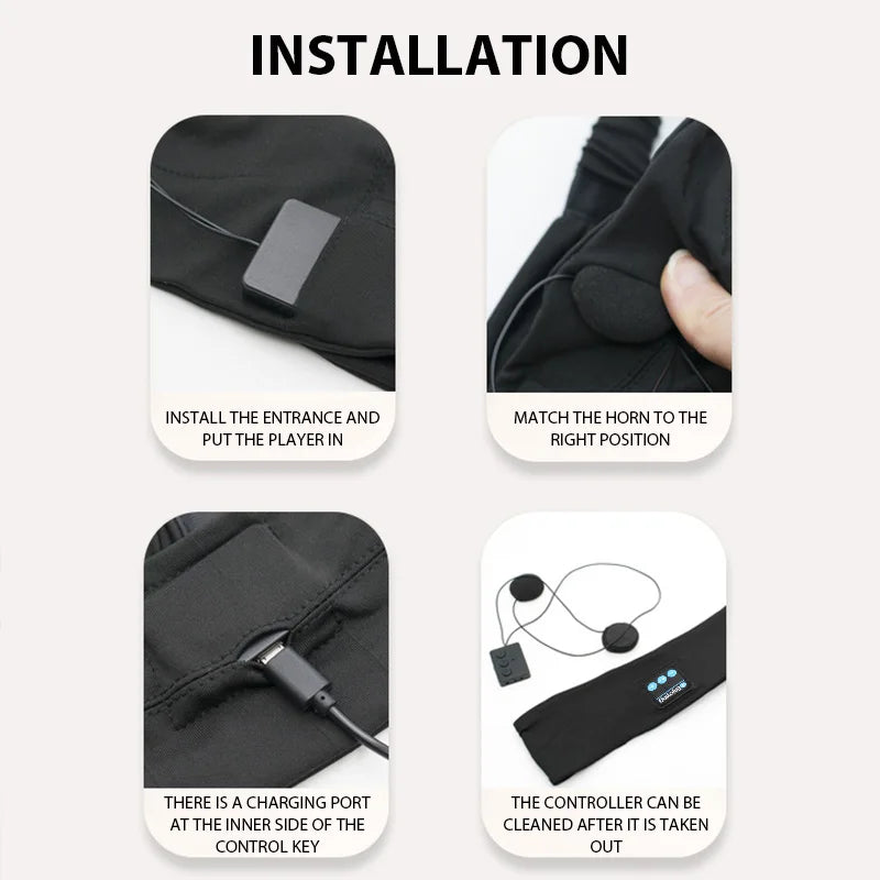Black headband headphones showing charging port and detachable controller