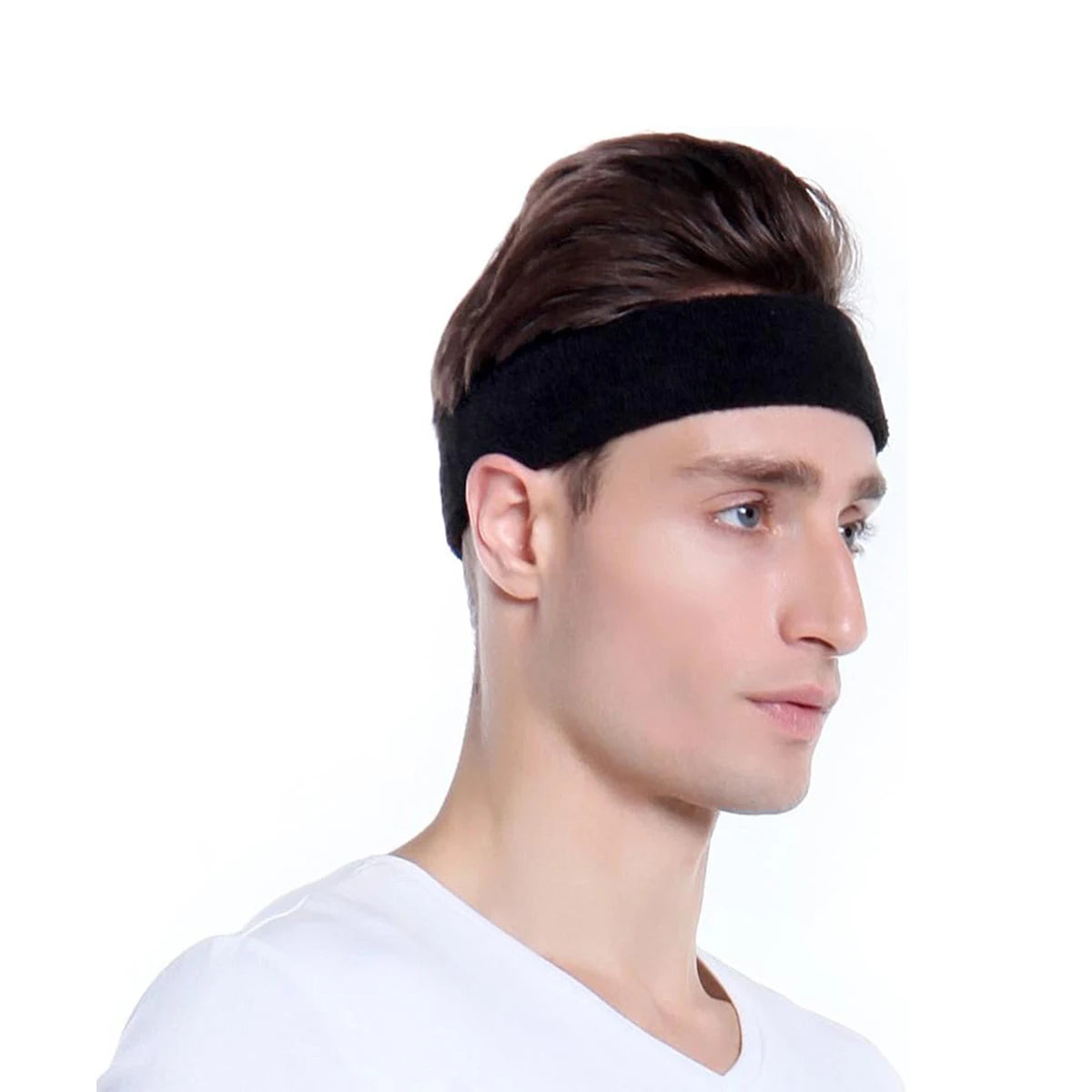 3-Piece Sweatproof Sports Headbands - Moisture-Wicking Headband Set