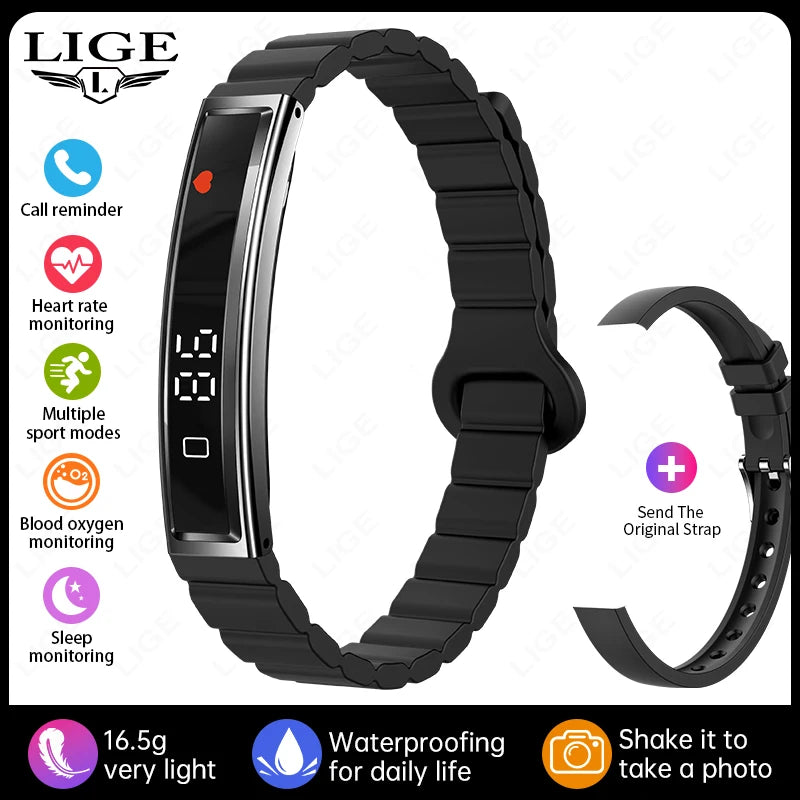 LIGE Sports Fitness Tracker Smart Bracelet Heart Rate Sleep Monitor Pedometer