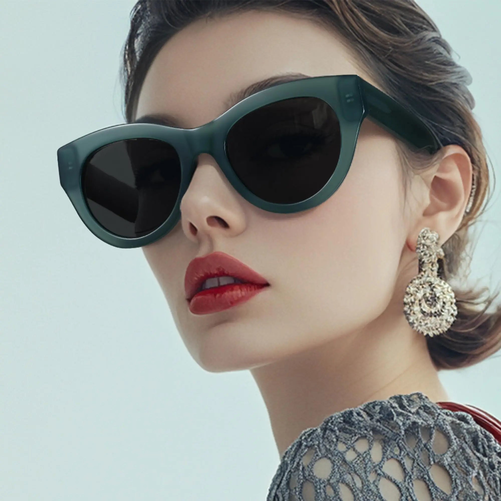 ZENOTTIC Fashion Retro Polarized Sunglasses - Cat Eye Acetate Frame UV Protection