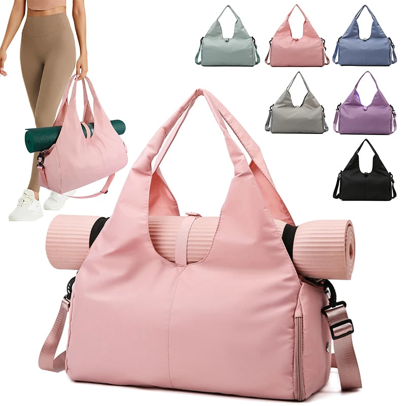 Women's Sport Gym Bag - Waterproof with Separate Shoe Compartment