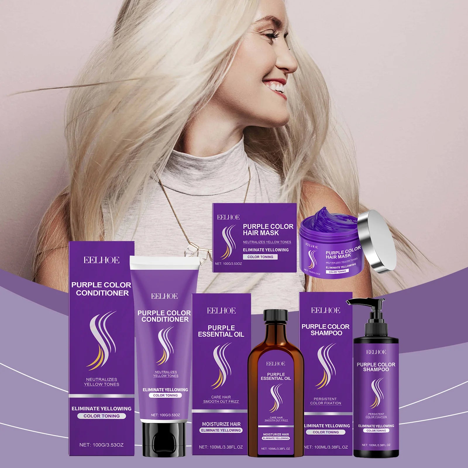 EELHOE Vitamin E Hair Care Series - Deep Nourishing Treatment for Dry Damaged Hair