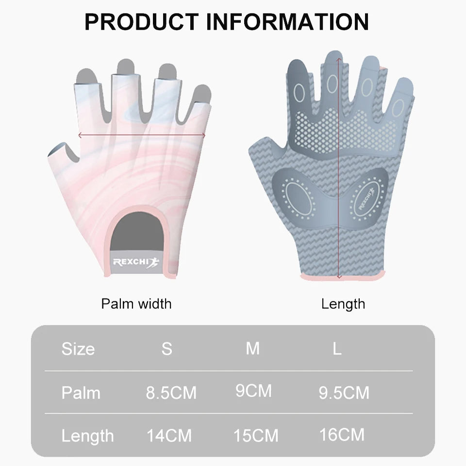 Half-Finger Workout Gloves - Shock-Absorbing Gym Gloves for Women & Men