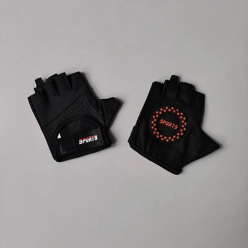 Women's Half-Finger Workout Gloves - Anti-Slip Grip for Gym, Yoga & Cycling