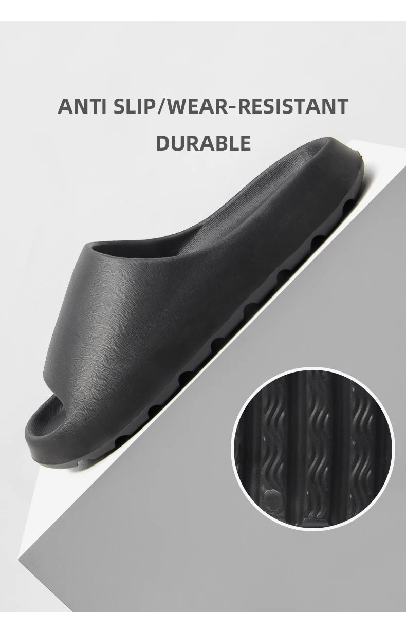 EVA Men's Slide Slippers - Anti-Slip Thick Sole for Indoor & Outdoor Comfort
