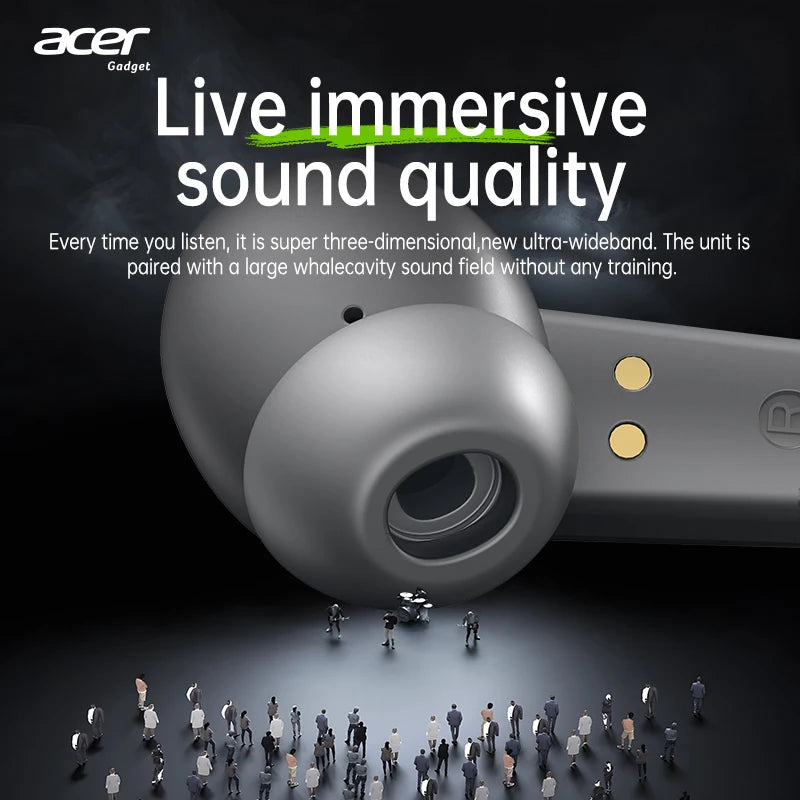 Acer Sport Wireless Earbuds - Bluetooth TWS with Active Noise Cancelling