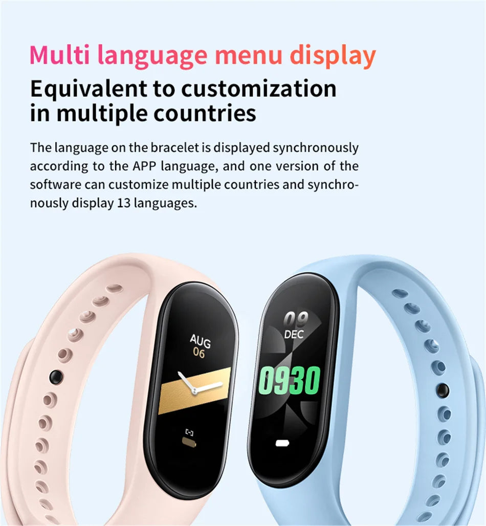 Smart Fitness Band - 1.14" AMOLED Display with 30-Day Battery & Health Tracking