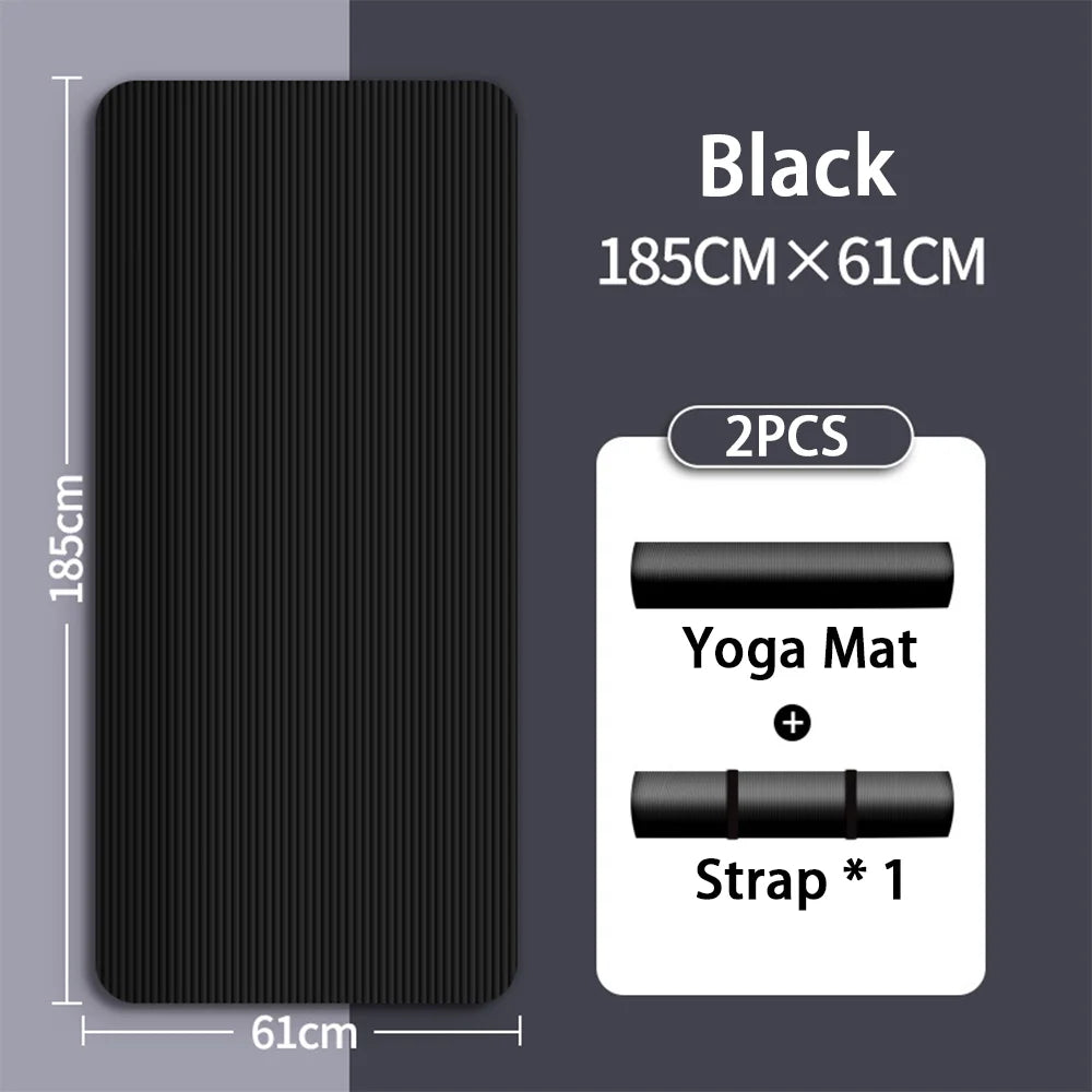 8mm NBR Yoga Mat - Anti-Slip Extra Thick Mat for Beginners & Home Fitness