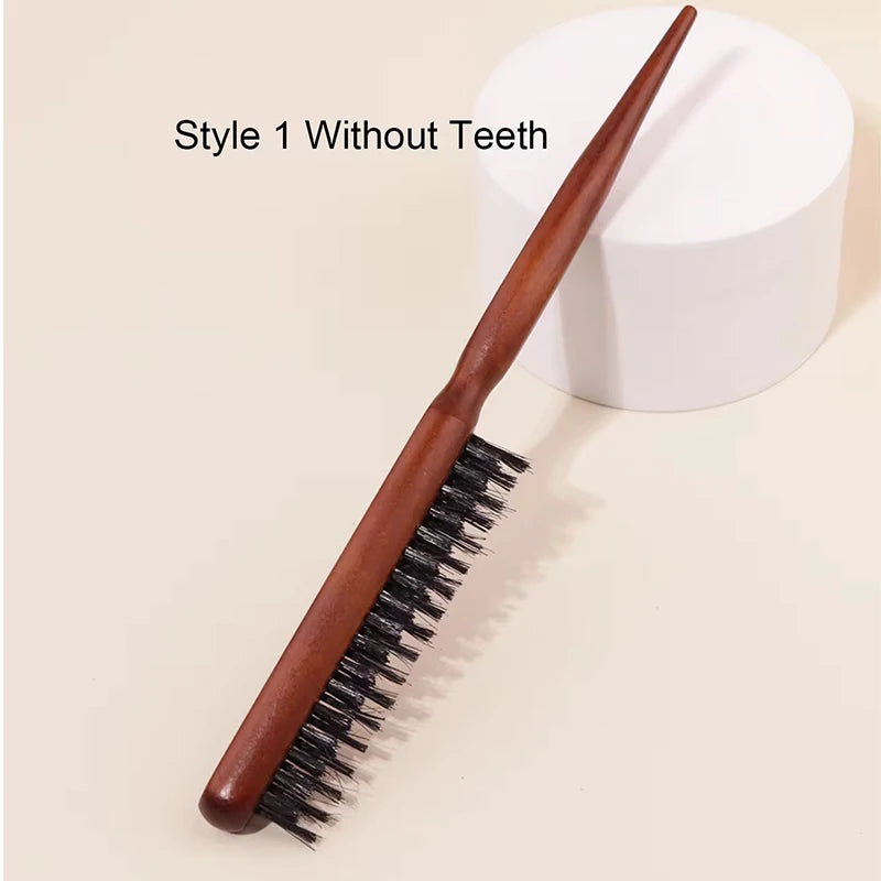 Hairbrush Wooden Handle Bristle Brush Kit for Professional Salon & Home Styling