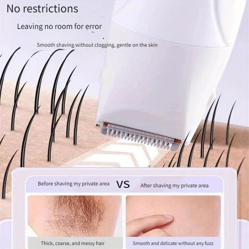 3-in-1 Electric Hair Removal Set - Portable Multi-Head Trimmer for Painless Body & Facial Hair Removal