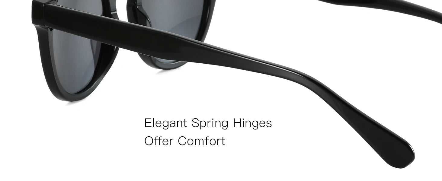 ZENOTTIC Round Polarized Sunglasses - Eco-Friendly Acetate Retro UV400 Protection