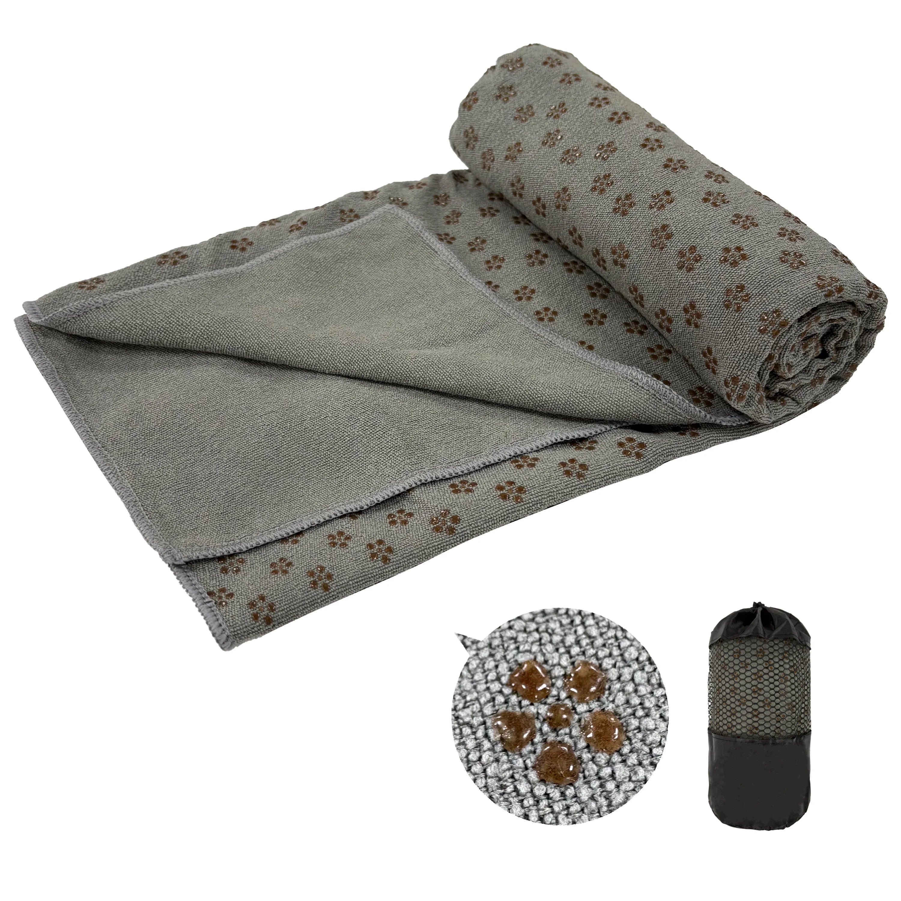 Yoga Towel - Non-Slip Hot Yoga Mat Towel with Grip Dots (24x72 inches)