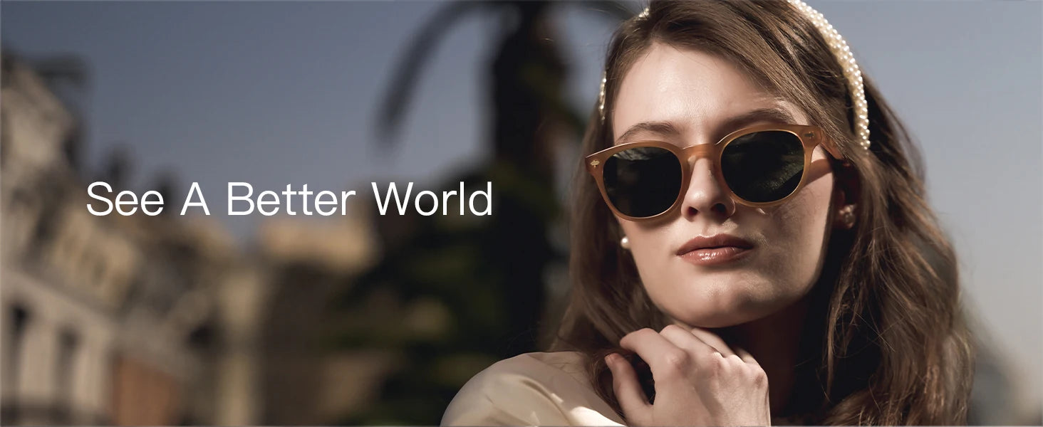 ZENOTTIC Round Polarized Sunglasses - Eco-Friendly Acetate Retro UV400 Protection