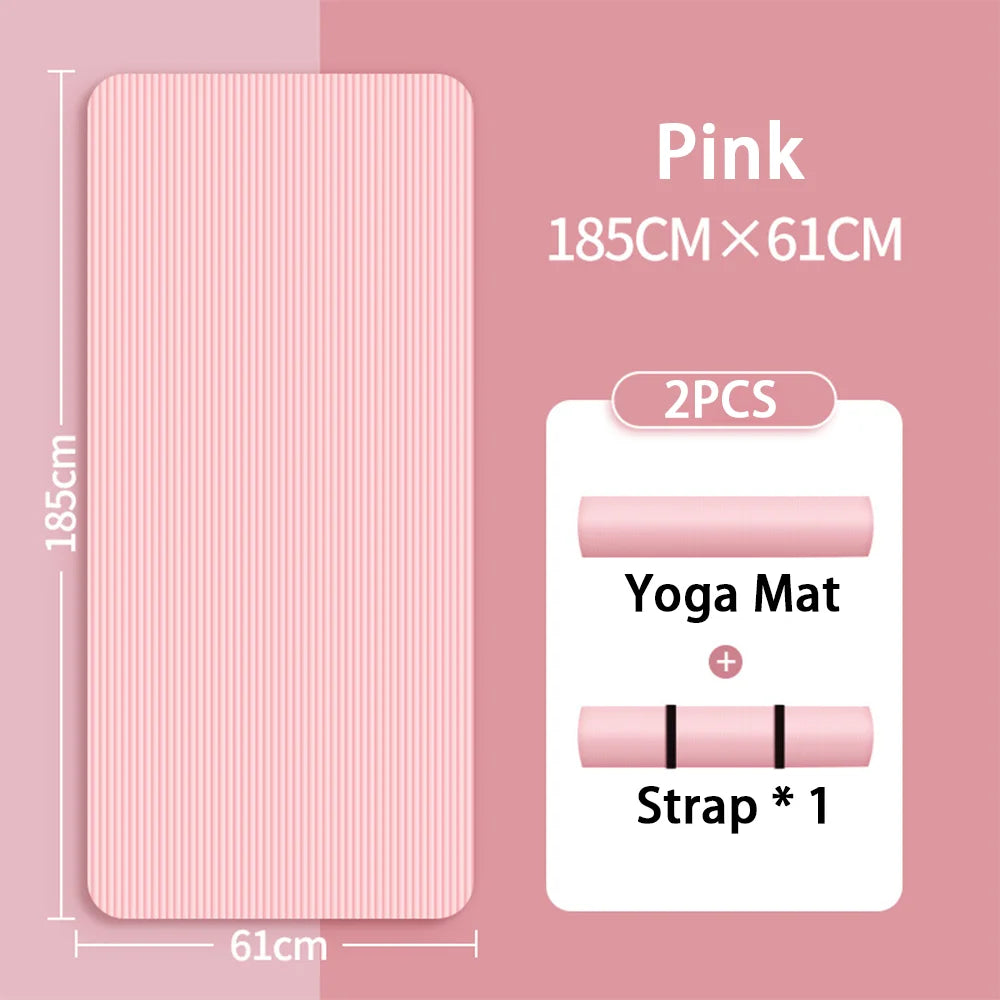 8mm NBR Yoga Mat - Anti-Slip Extra Thick Mat for Beginners & Home Fitness
