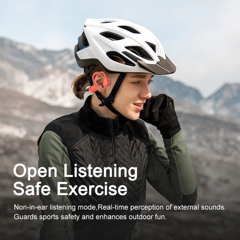 DISOUR X20 Bone Conduction Headphones - Bluetooth 5.4 with 32GB MP3 Player & IPX8 Waterproof