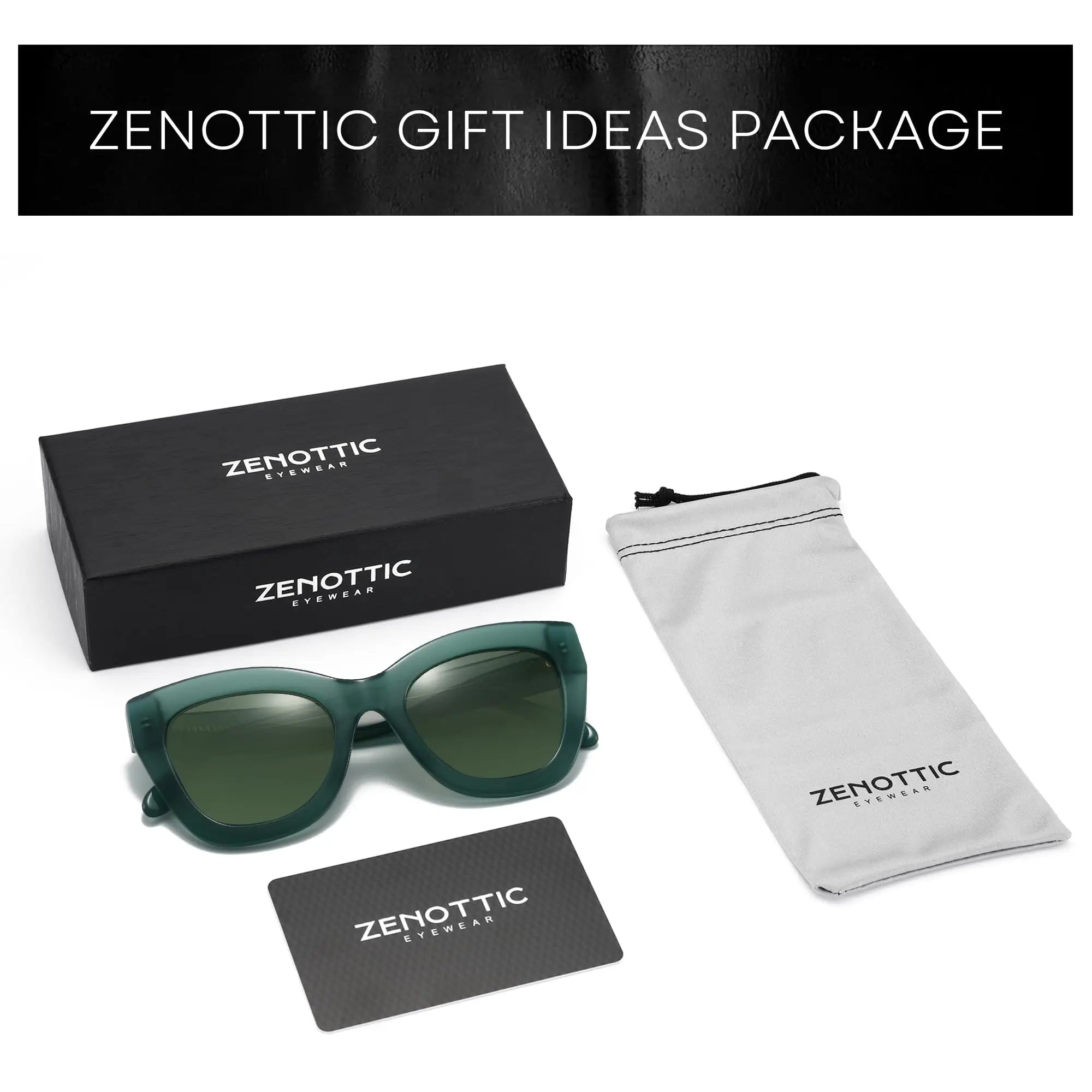 ZENOTTIC Trendy Polarized Retro Cat eye Sunglasses