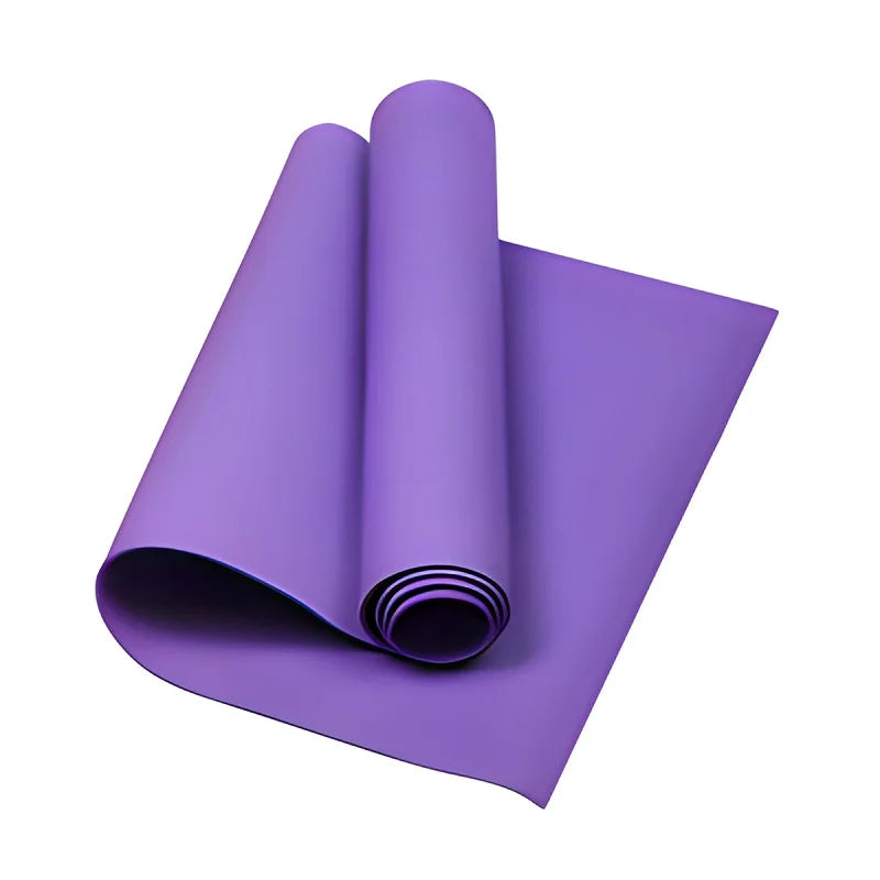 Purple 4mm EVA yoga mat, rolled sheet with anti-slip texture