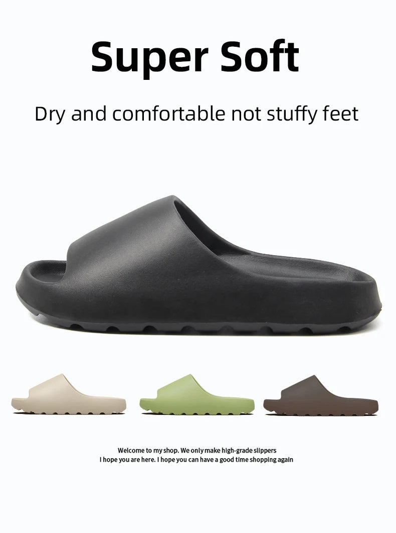 EVA Men's Slide Slippers - Anti-Slip Thick Sole for Indoor & Outdoor Comfort