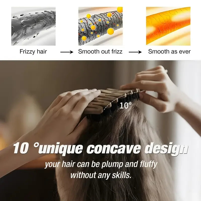 Long Handle Bristle Brush - Anti-Static Volumizing Hair Brush for All Hair Types