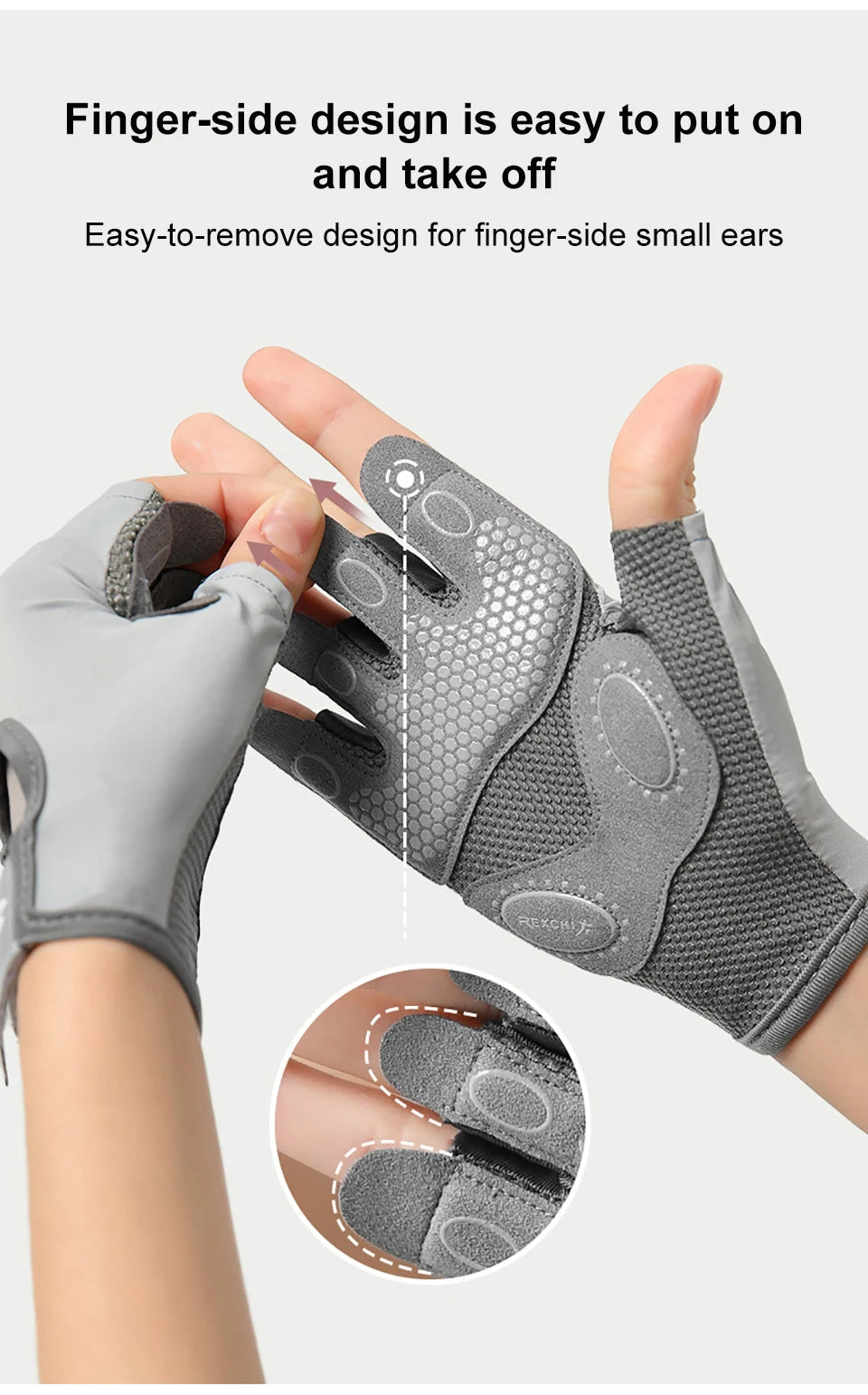 Half-Finger Workout Gloves - Shock-Absorbing Gym Gloves for Women & Men