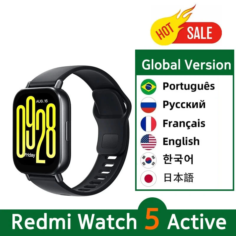 Xiaomi Redmi Watch 5 Active - 2" LCD Display with Bluetooth Calling & 140+ Sport Modes