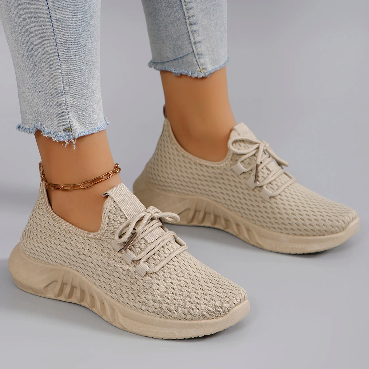 Women's Mesh Workout Shoes - Active Athletic Training Sneakers