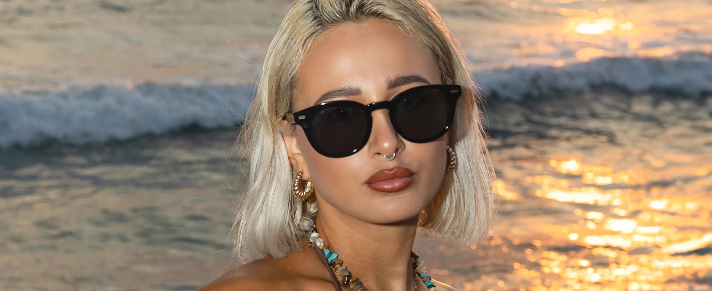 ZENOTTIC Round Polarized Sunglasses - Eco-Friendly Acetate Retro UV400 Protection