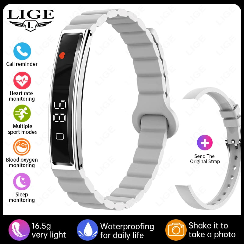 LIGE Sports Fitness Tracker Smart Bracelet Heart Rate Sleep Monitor Pedometer